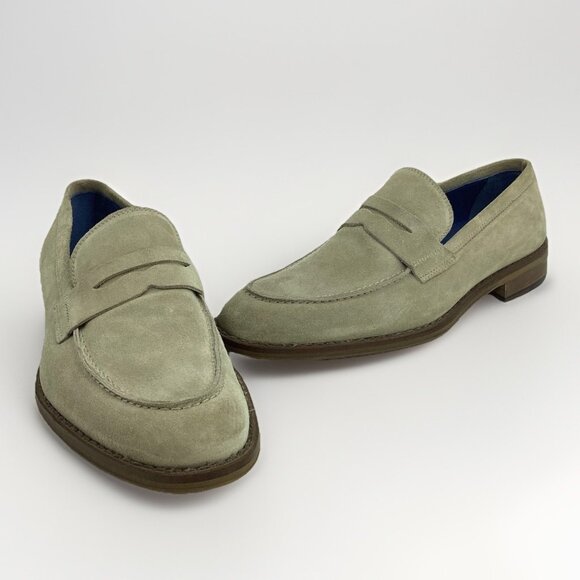 Peter Millar Men's Size 8 Excursionist Venetian Loafer Shoes Stone Beige Tan - Picture 1 of 12